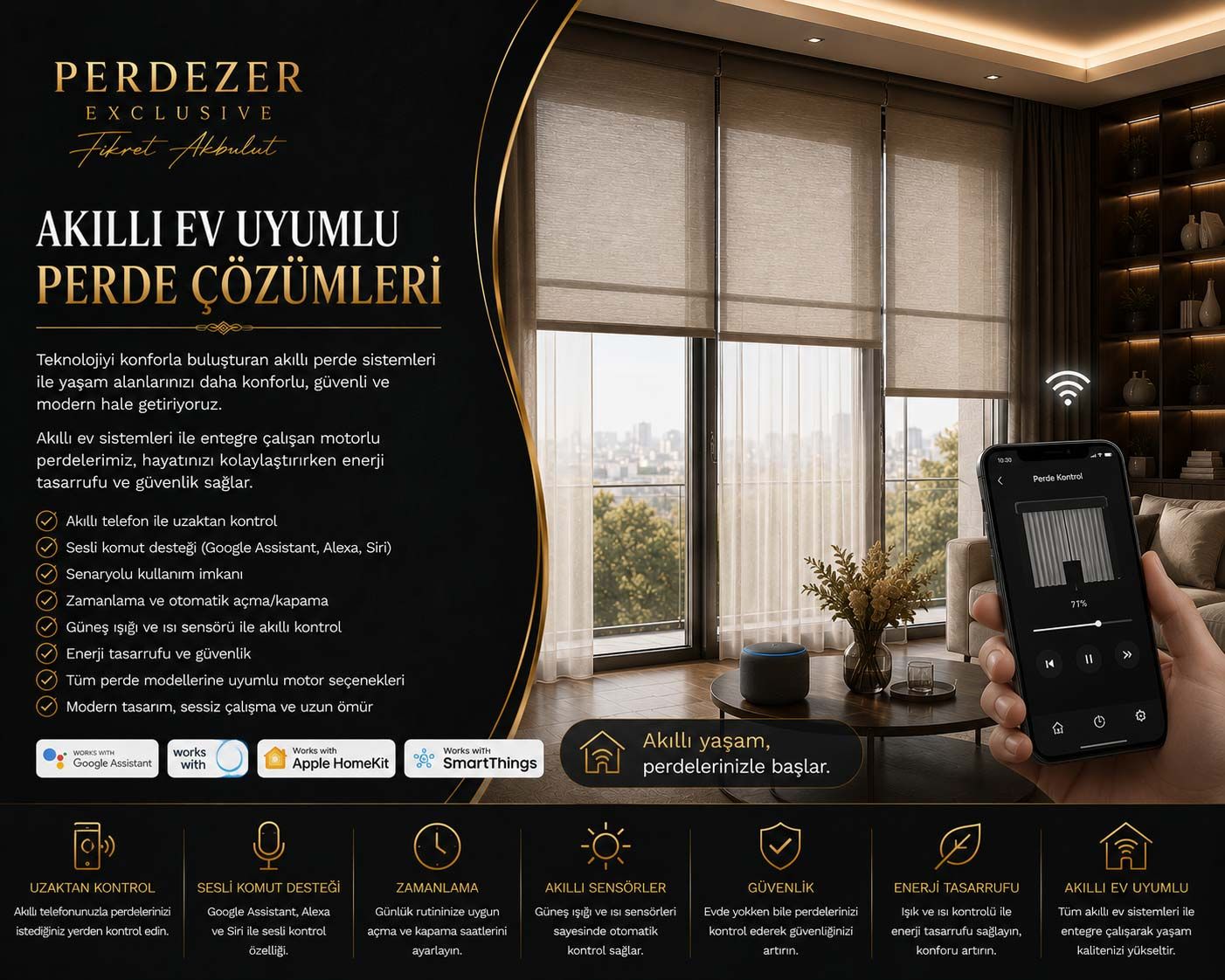 Akıllı Ev Uyumlu Perde Çözümleri