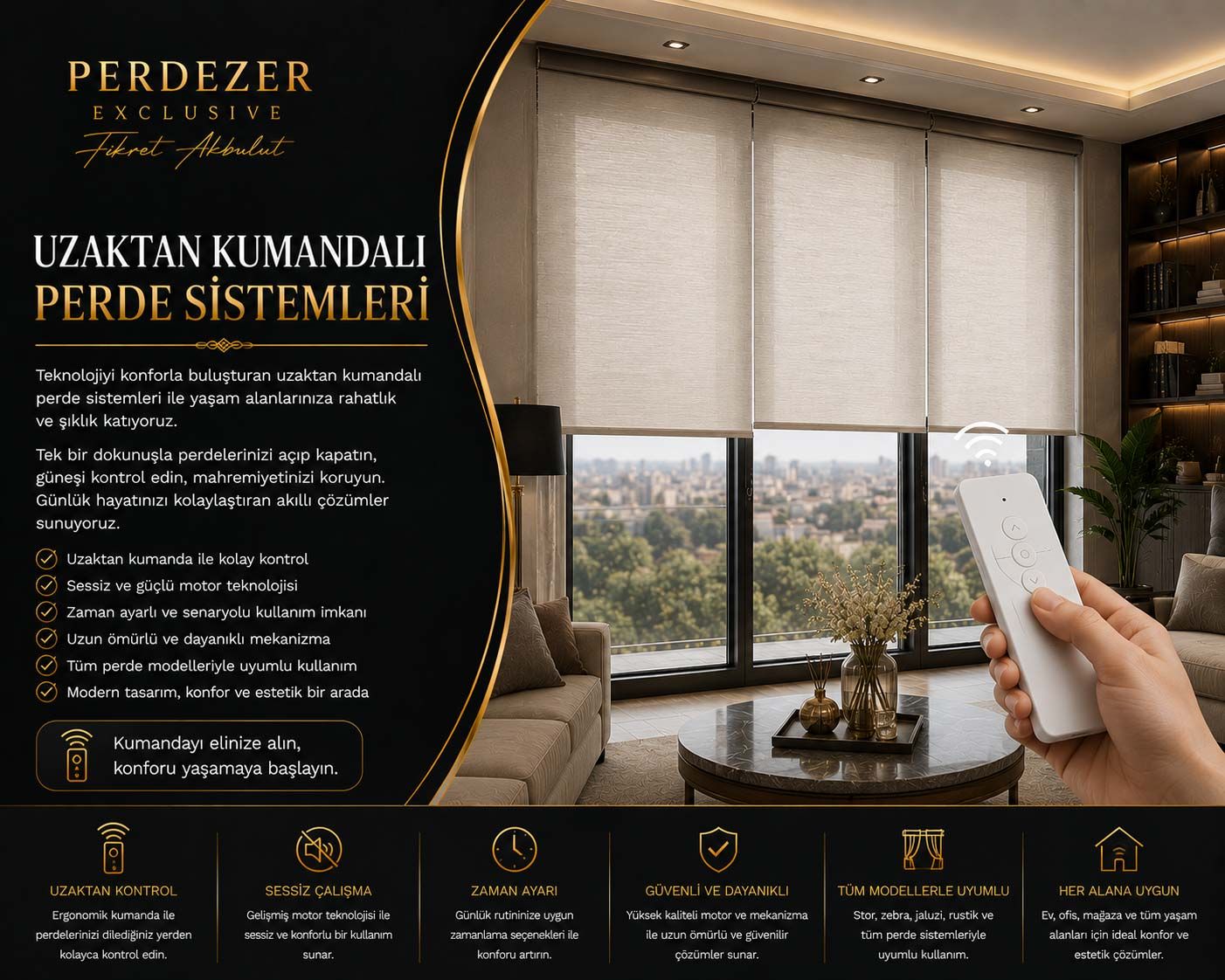 Uzaktan Kumandalı Perde Sistemleri